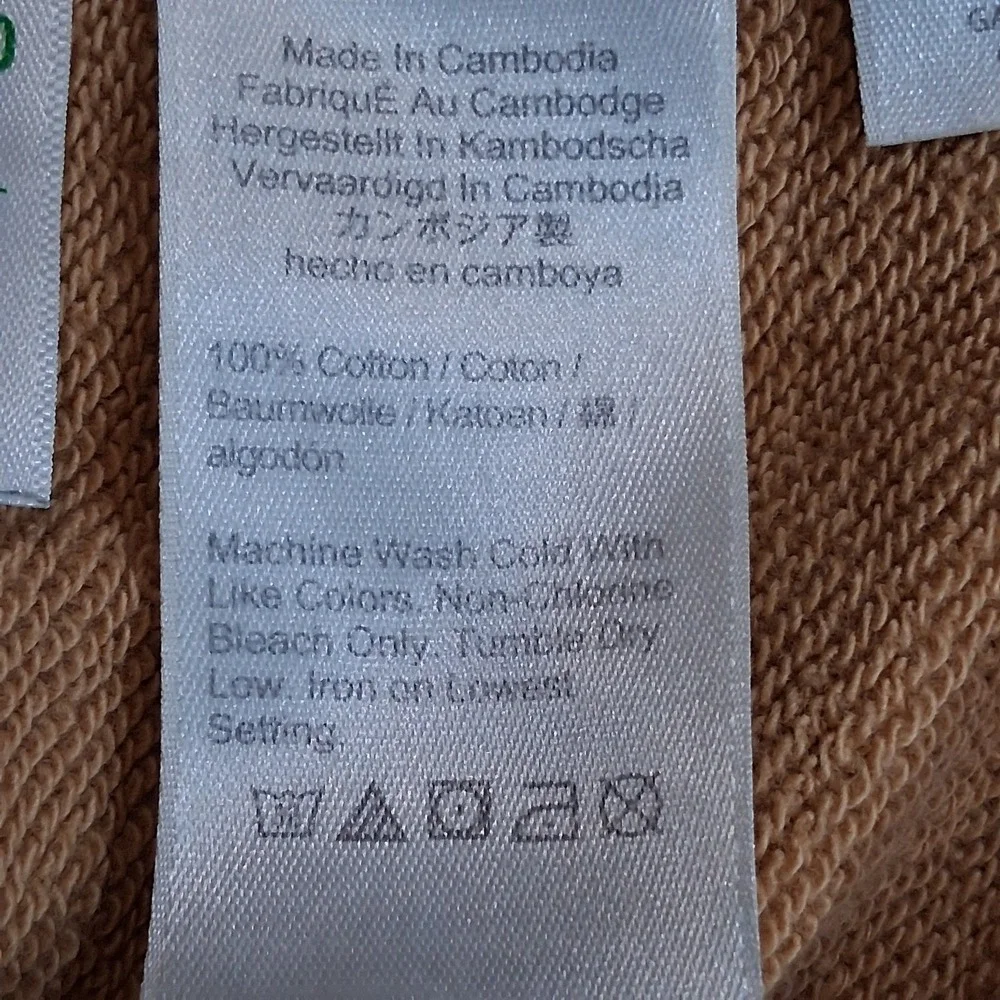 Y2K J. Crew‎ Garment-dyed french terry crewneck sweatshirt Camel  Mens MT - Picture 4 of 14